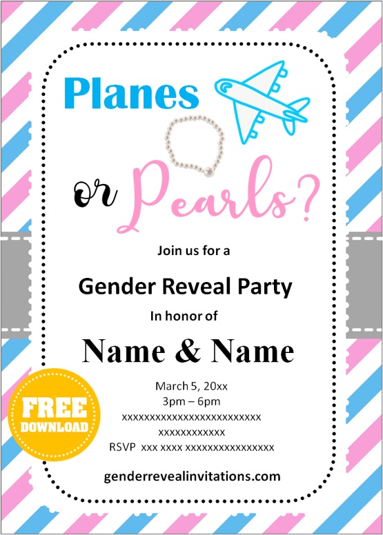 baby gender reveal invitations